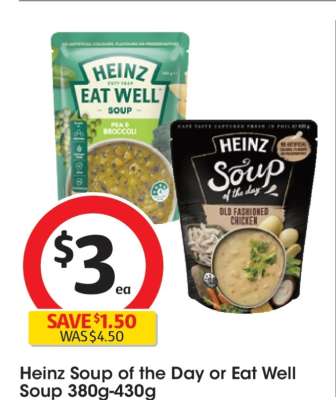 Heinz Soup of the Day or Eat Well Soup 380g-430g