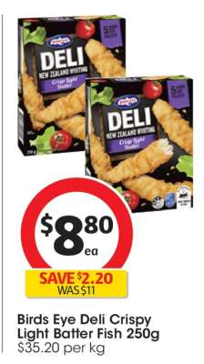 Birds Eye Deli Crispy Light Batter Fish 250g