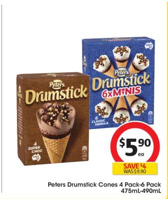 Peters Drumstick Cones 4 Pack-6 Pack