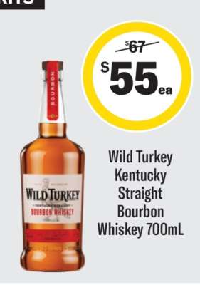 Wild Turkey Kentucky Straight Bourbon Whiskey 700mL