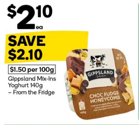 Gippsland Mix-Ins Yoghurt 140g
