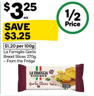 La Famiglia Garlic Bread Slices 270g