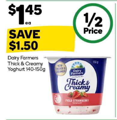 Dairy Farmers Thick & Creamy Yoghurt 140-150g