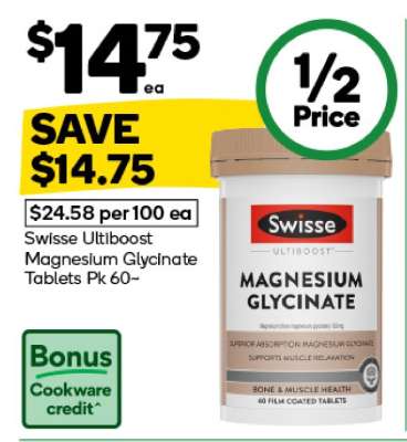 Swisse Ultiboost Magnesium Glycinate Tablets Pk 60~