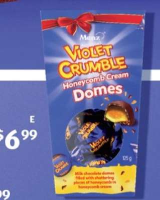 Violet Crumble Honeycomb Cream Domes