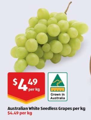 Australian White Seedless Grapes