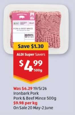 Ironbark Pork Pork & Beef Mince 500g