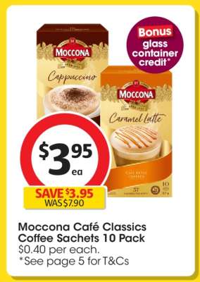 Moccona Cafe Classics Coffee Sachets 10 Pack