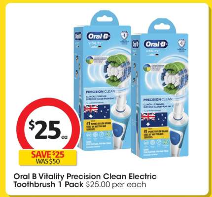 Oral B Vitality Precision Clean Electric Toothbrush 1 Pack