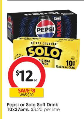 Pepsi or Solo Soft Drink