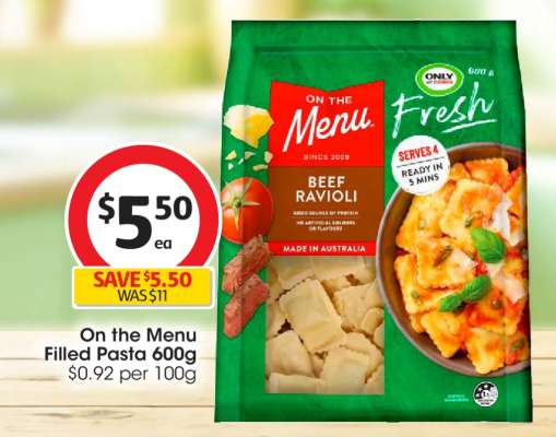 On The Menu Filled Pasta 600g