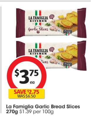 La Famiglia Garlic Bread Slices
