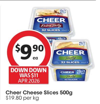 Cheer Cheese Slices 500g