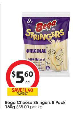 Bega Cheese Stringers 8 Pack 160g