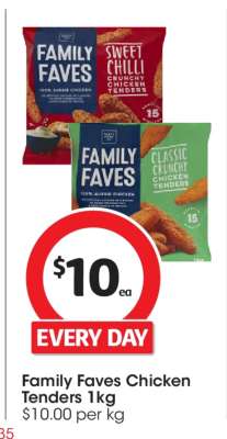 Family Faves Chicken Tenders 1kg