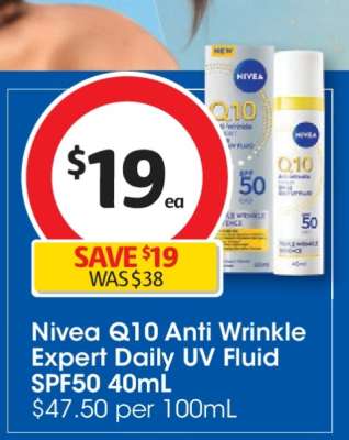 Nivea Q10 Anti Wrinkle Expert Daily UV Fluid SPF50 40mL