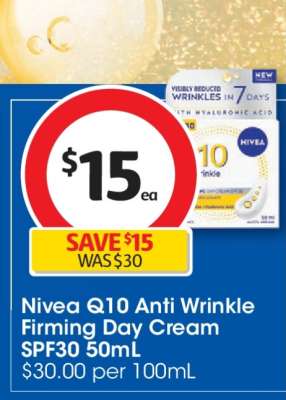 Nivea Q10 Anti Wrinkle Firming Day Cream SPF30 50mL