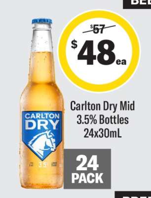 Carlton Dry Mid 3.5% Bottles