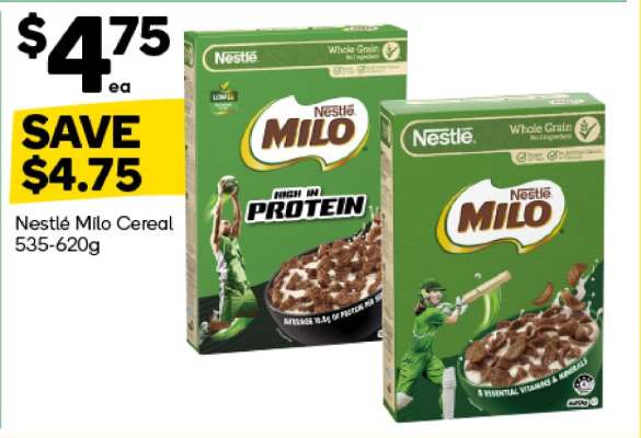 Nestle Milo Cereal 535-620g
