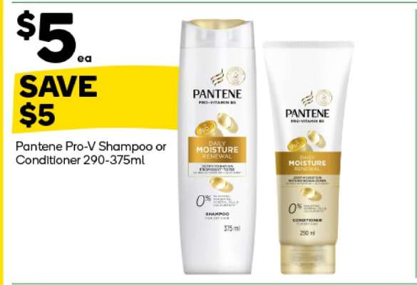 Pantene Pro-V Shampoo or Conditioner 290-375ml