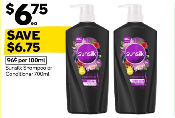 Sunsilk Shampoo or Conditioner 700mL