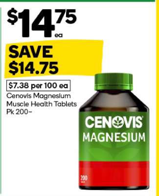 Cenovis Magnesium Muscle Health Tablets Pk 200