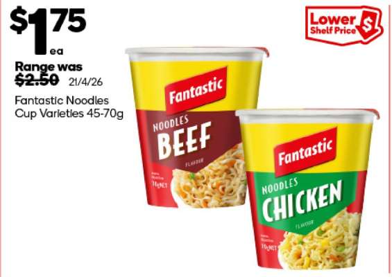 Fantastic Noodles Cup Varieties 45-70g