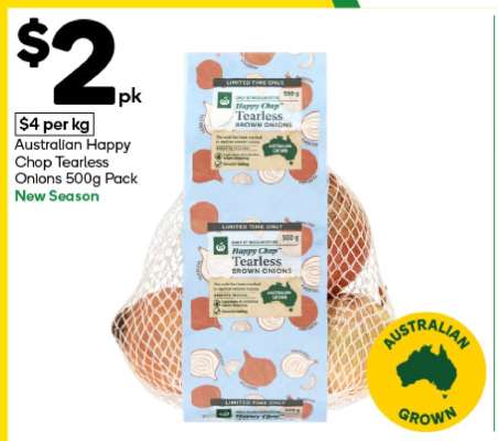 Australian Happy Chop Tearless Onions 500g Pack