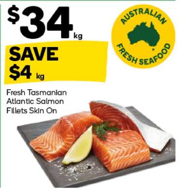 Fresh Tasmanian Atlantic Salmon Fillets Skin On