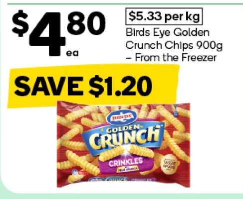 Birds Eye Golden Crunch Chips 900g