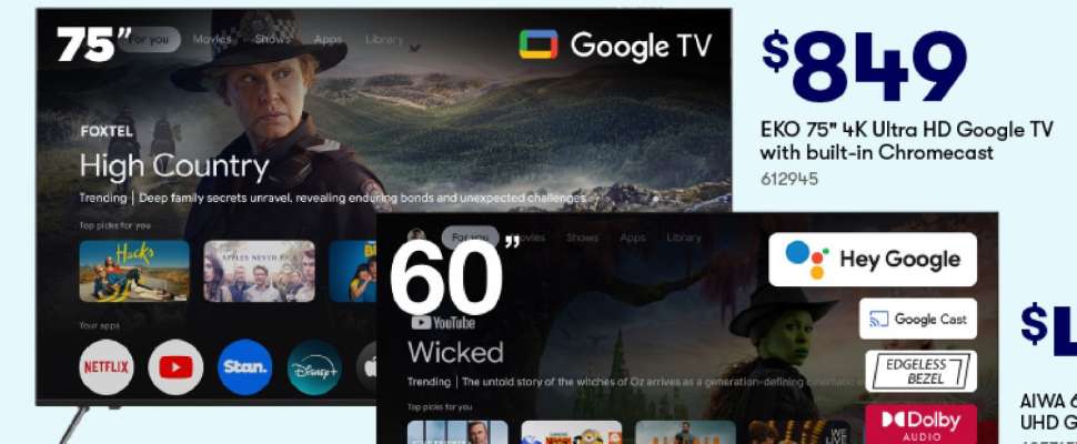 EKO 75" 4K Ultra HD Google TV with built-in Chromecast