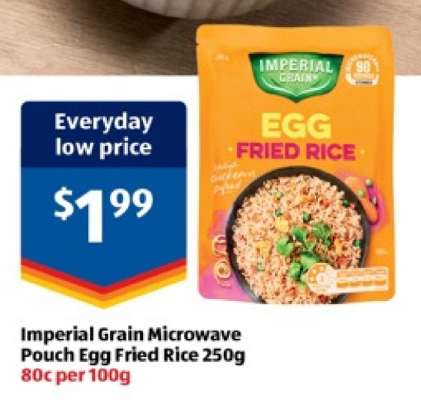 Imperial Grain Microwave Pouch Egg Fried Rice 250g