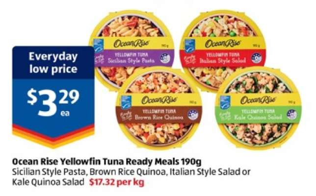 Ocean Rise Yellowfin Tuna Ready Meals 190g