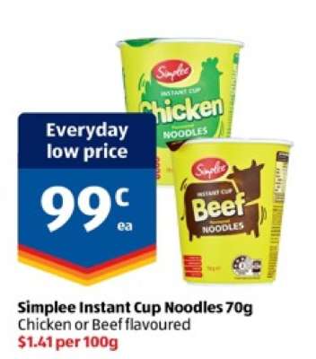 Simplee Instant Cup Noodles 70g