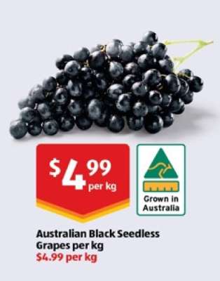 Australian Black Seedless Grapes