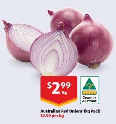 Australian Red Onions 1kg Pack