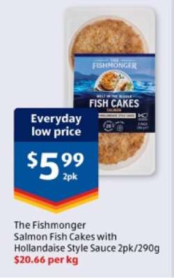 The Fishmonger Salmon Fish Cakes with Hollandaise Style Sauce 2pk/290g