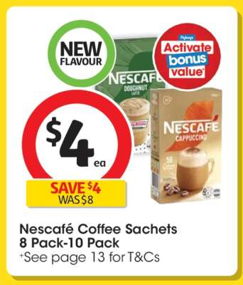 Nescafé Coffee Sachets 8 Pack-10 Pack