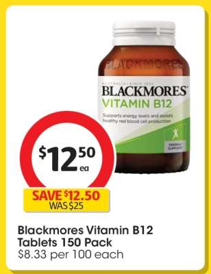 Blackmores Vitamin B12 Tablets 150 Pack