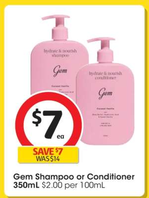 Gem Shampoo or Conditioner 350mL