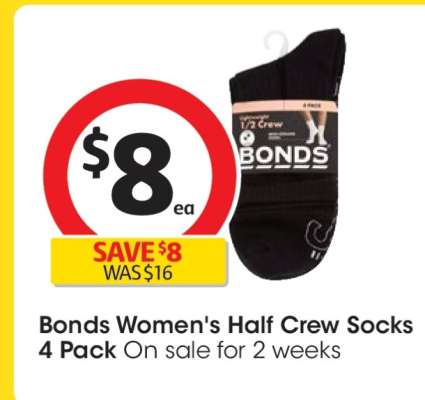 Bonds Women's Half Crew Socks 4 Pack