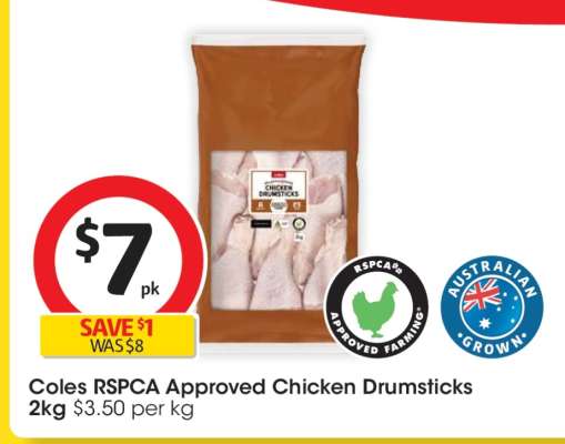Coles RSPCA Approved Chicken Drumsticks