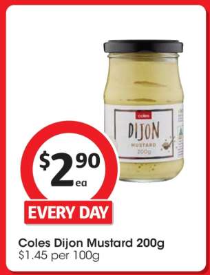 Coles Dijon Mustard 200g