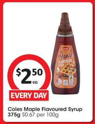 Coles Maple Flavoured Syrup