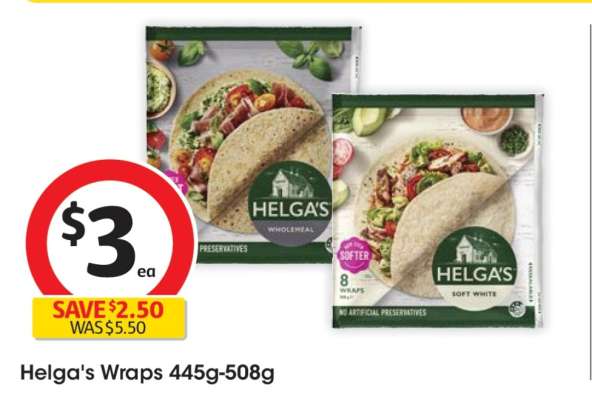 Helga's Wraps 445g-508g