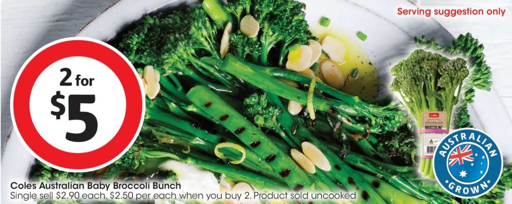 Coles Australian Baby Broccoli Bunch