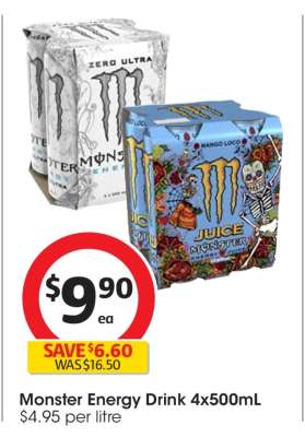 Monster Energy Drink 4x500mL