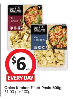 Coles Kitchen Filled Pasta 600g