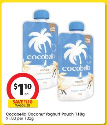 Cocobella Coconut Yoghurt Pouch 110g