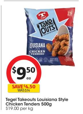 Tegel Takeouts Louisiana Style Chicken Tenders 500g